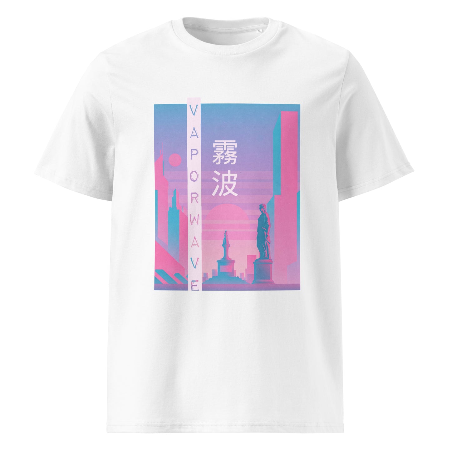 Vaporwave Cityscape Kanji Organic Tee T-Shirt